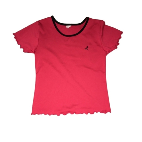 SO Red Crop Top Shirt Short Sleeve Anchor Navy Blue Crew Neck Juniors Size Small - Picture 2 of 4